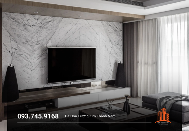 Thi công ốp đá phòng khách tại Bình Dương - PK001