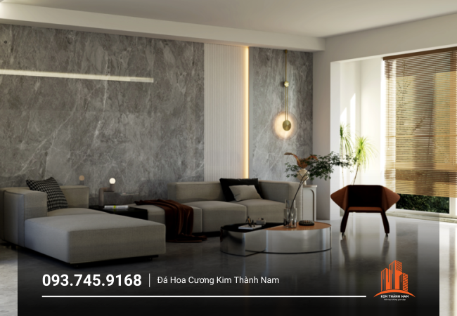 Thi công ốp đá phòng khách tại Bình Dương - PK006