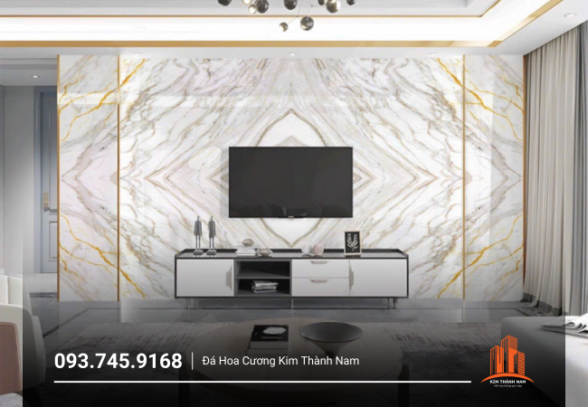 Thi công ốp đá phòng khách tại Bình Dương - PK007