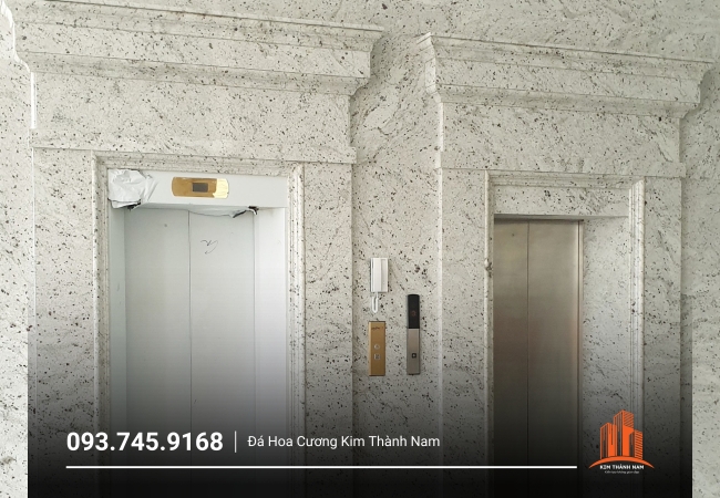 Thi công ốp đá thang máy tại Bình Dương - TM008