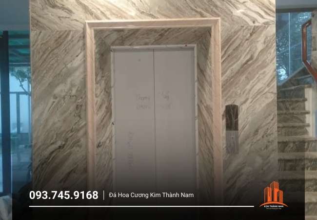Thi công ốp đá thang máy tại Bình Dương - TM009