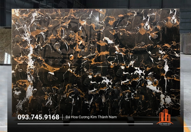 Mẫu Đá Marble Đen Hoa Vàng - MB101