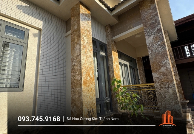 Thi công ốp đá cột tại Bình Dương - CT008