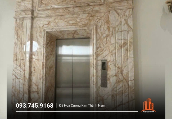 Thi công ốp đá thang máy tại Bình Dương - TM004