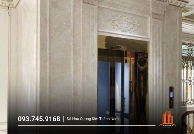 Thi công ốp đá thang máy tại Bình Dương - TM005