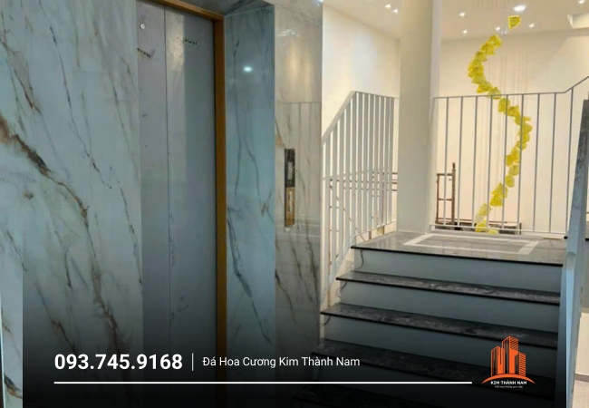 Thi công ốp đá thang máy tại Bình Dương - TM007