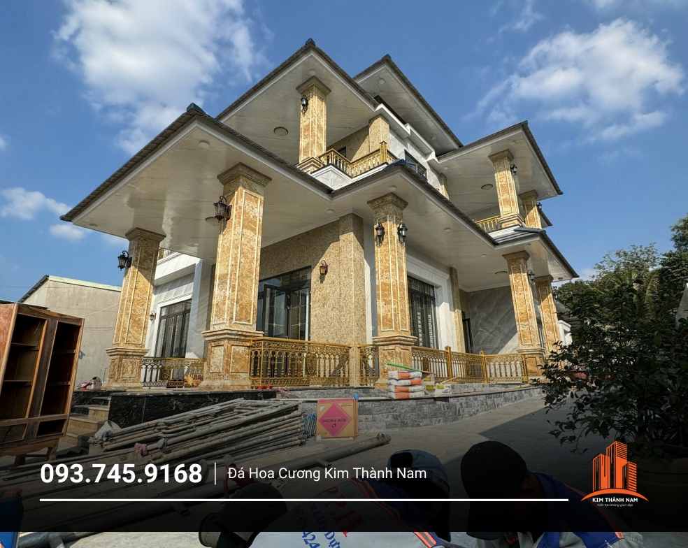 Thi công ốp đá cột tại Bình Dương - CT006