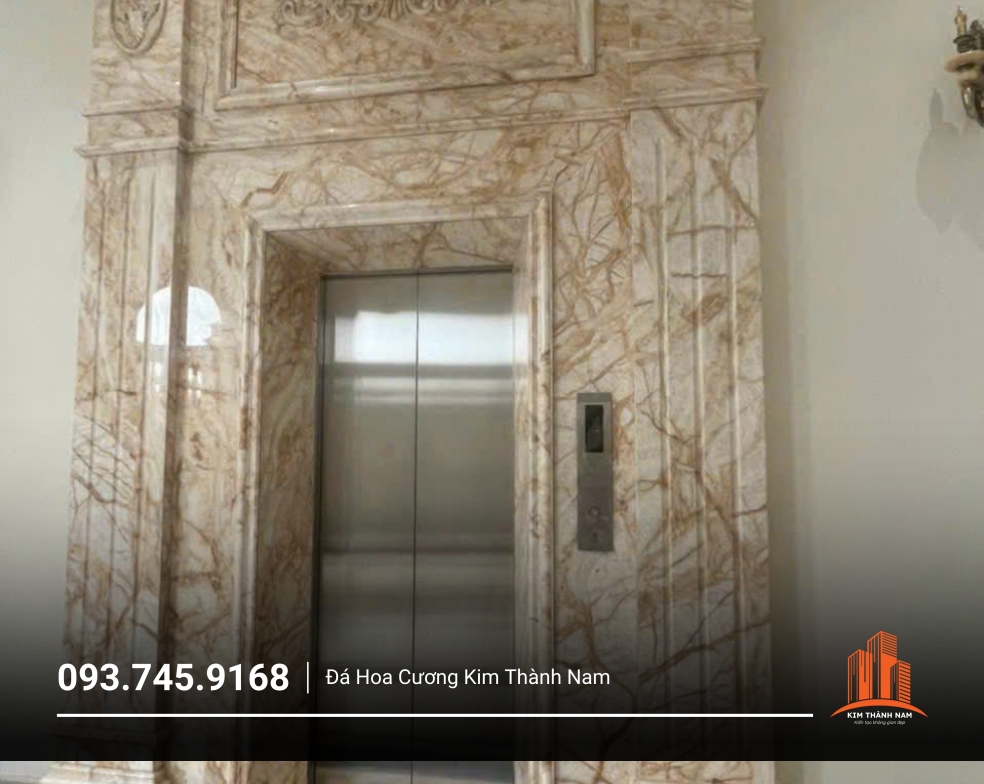 Thi công ốp đá thang máy tại Bình Dương - TM004