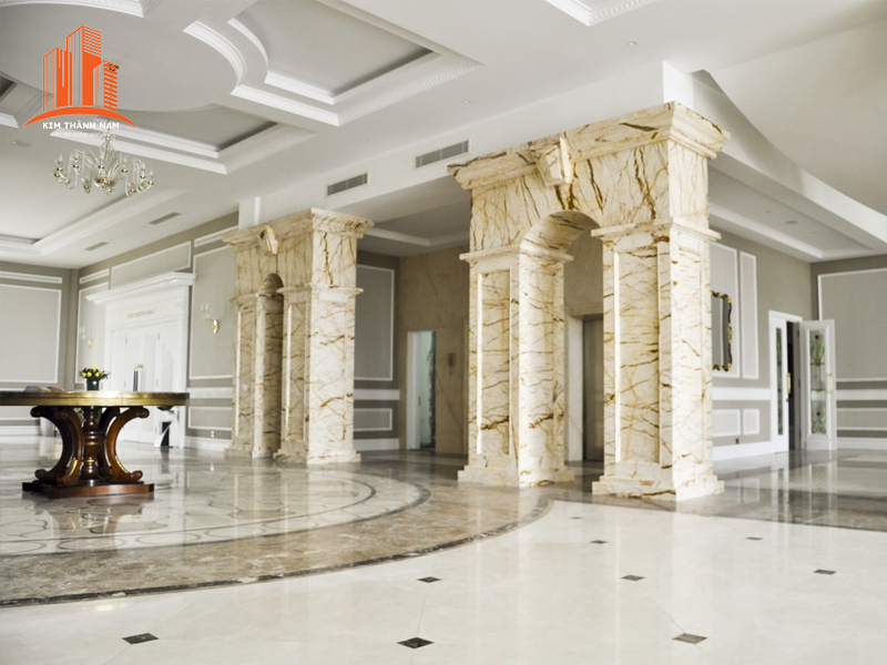 Thi công ốp đá cột tại Bình Dương