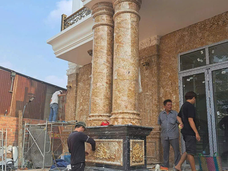 QUY TRÌNH THI CÔNG ỐP ĐÁ CỘT CHUYÊN NGHIỆP TẠI BÌNH DƯƠNG